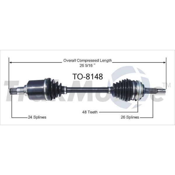 Surtrack Axle Cv Axle Shaft, To-8148 TO-8148 - main